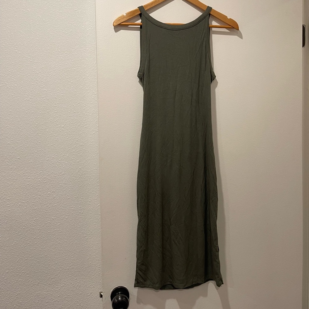 Abercrombie & Fitch Gray/ olive green‎ Striped dress